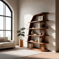 Arched Bookshelf with Sweeping Sail-Cut Side Panel, view 10