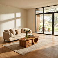Two Drawers and a Long Breath: Oval Coffee Table, view 10