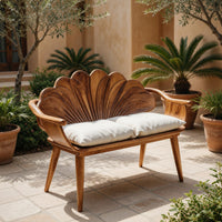Solid Wood Outdoor Garden Bench Live Edge Entryway Home, view 10
