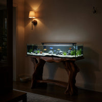 Solid Wood Aquarium Stand Elegant Coffee Table With Built, view 10