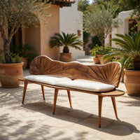 Solid Wood Outdoor Garden Bench Rustic Entryway Hallway Foyer, view 10