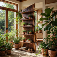 Solid Wood Standing Shelf Home, view 10