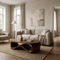 Loopwave Sculptural Hardwood Coffee Table for Living Rooms, view 10