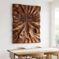 Carved Cross Wall Art for a Quiet Prayer Corner, view 10 — view 10