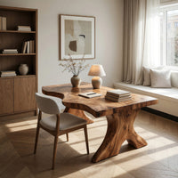 Desk on Two Branching Root Legs in Solid Hardwood, view 10