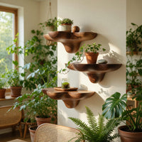 Solid Wood Mushroom Shelf Mid Century Solid Stylish, view 10