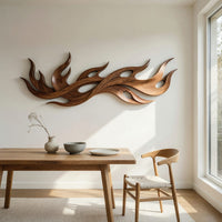 Rising Plume Walnut Wall Sculpture with Layered Tips, view 10 — view 10