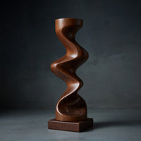 Solid Wood Sculpture Wall Art Rustic Solid Abstract Patio