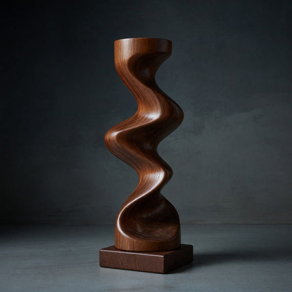 Solid Wood Sculpture Wall Art Rustic Solid Abstract Patio
