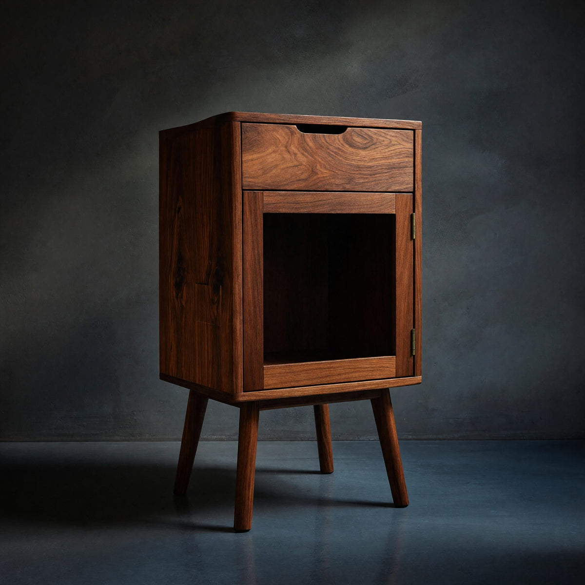 Solid Wood Bar Cabinet Wine With Warm Lighting Kitchen
