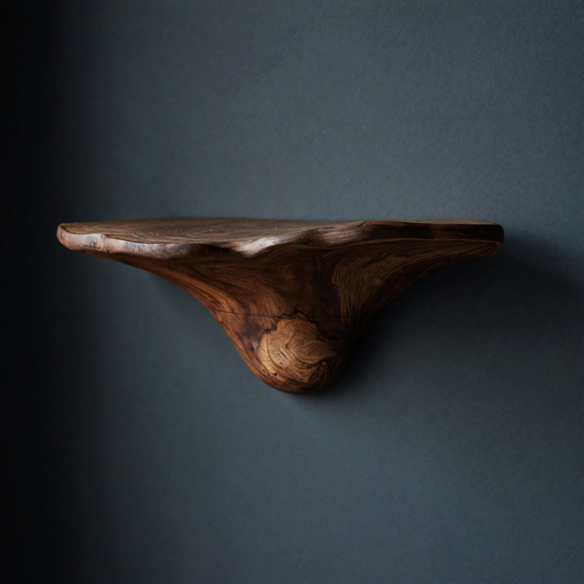 Solid Wood Mushroom Shelf Handcrafted Live Edge Entryway