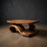 Organic Wood Coffee Table For Modern Lounge