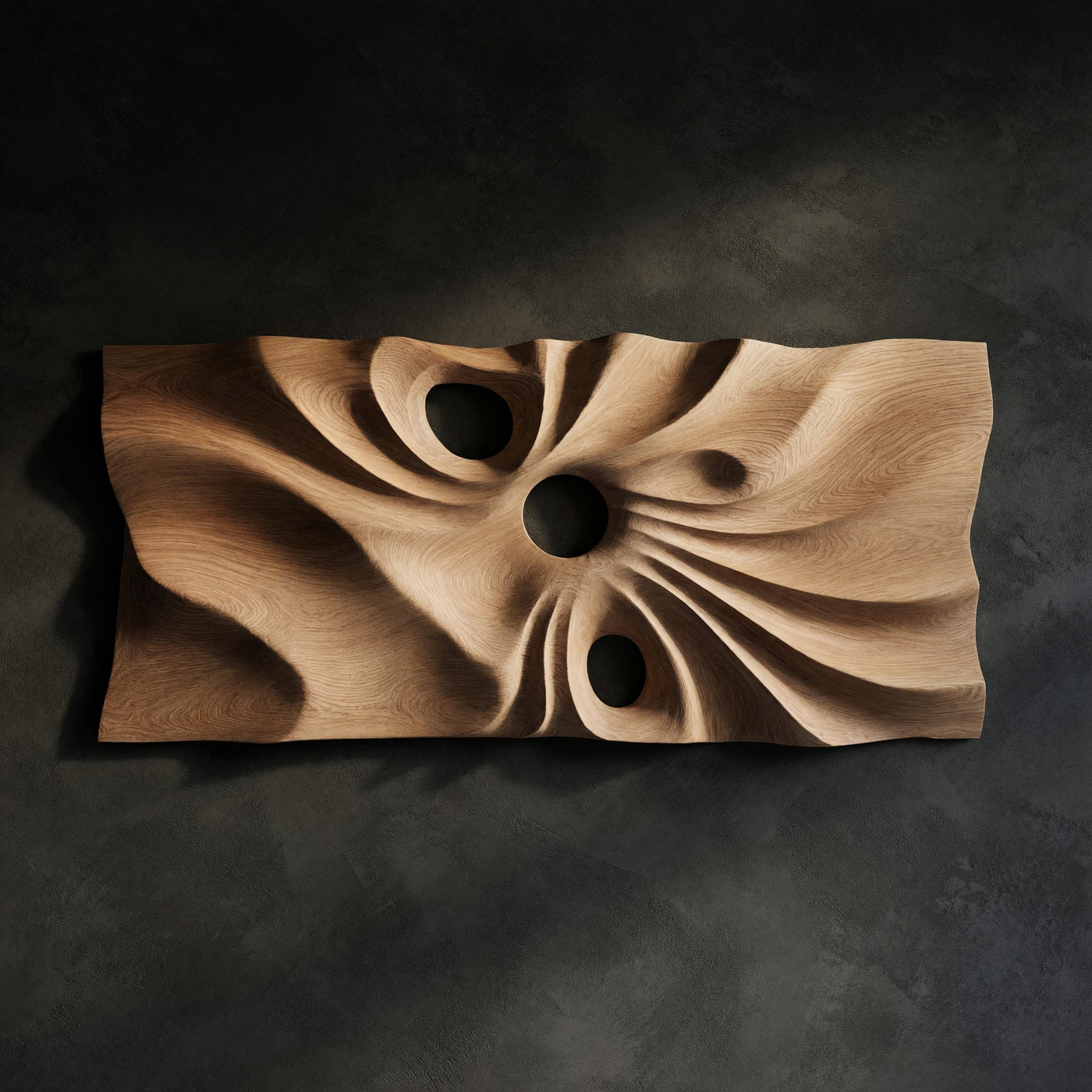 Pierced Drapery Wall Art for a Quiet Home Office Wall