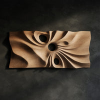 Pierced Drapery Wall Art for a Quiet Home Office Wall — view 1