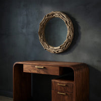 Solid Wood Dressing Table Sculptural Vanity Bedroom Area Makeup Space
