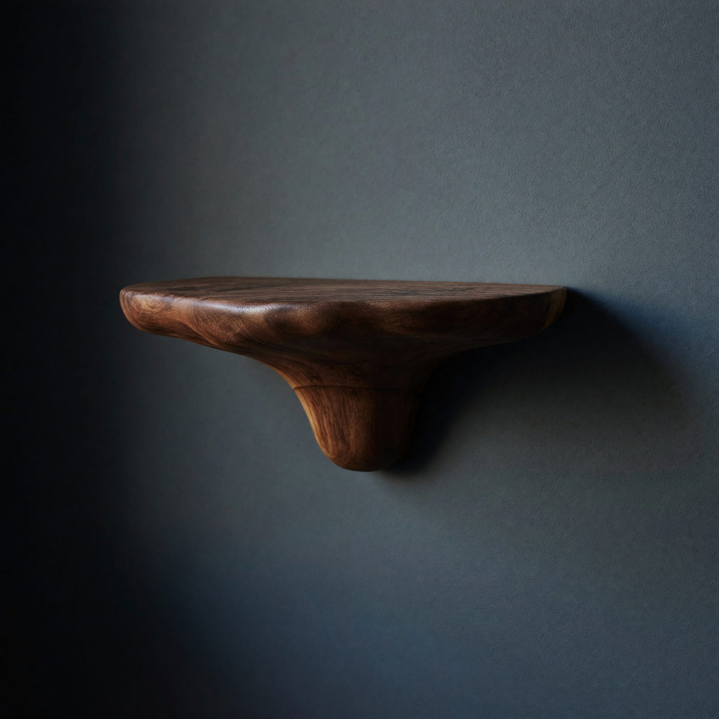 Solid Wood Mushroom Shelf Mid Century Live Edge Organic