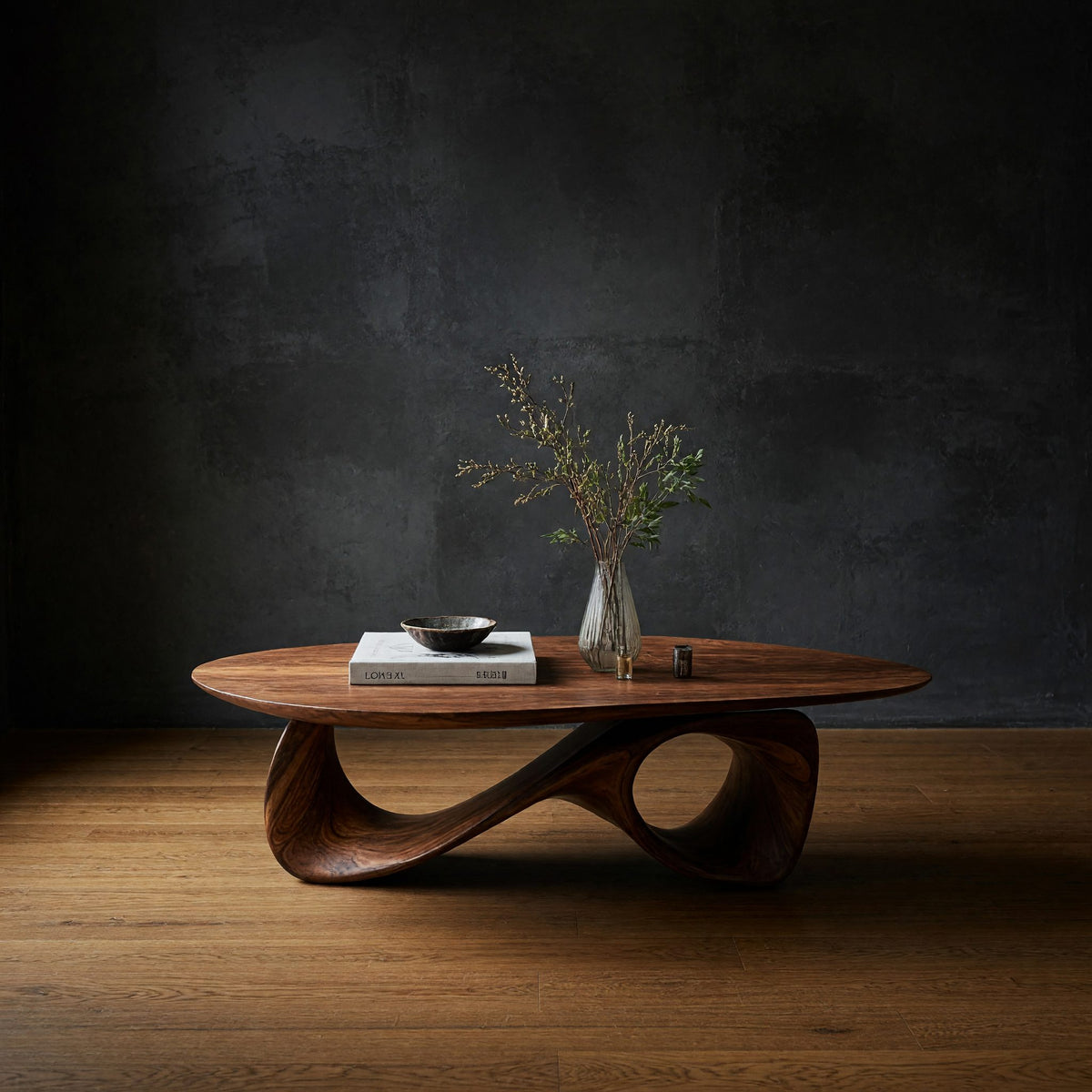 The Room Holds Its Breath: A Ribbon-Base Coffee Table