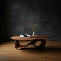 The Room Holds Its Breath: A Ribbon-Base Coffee Table