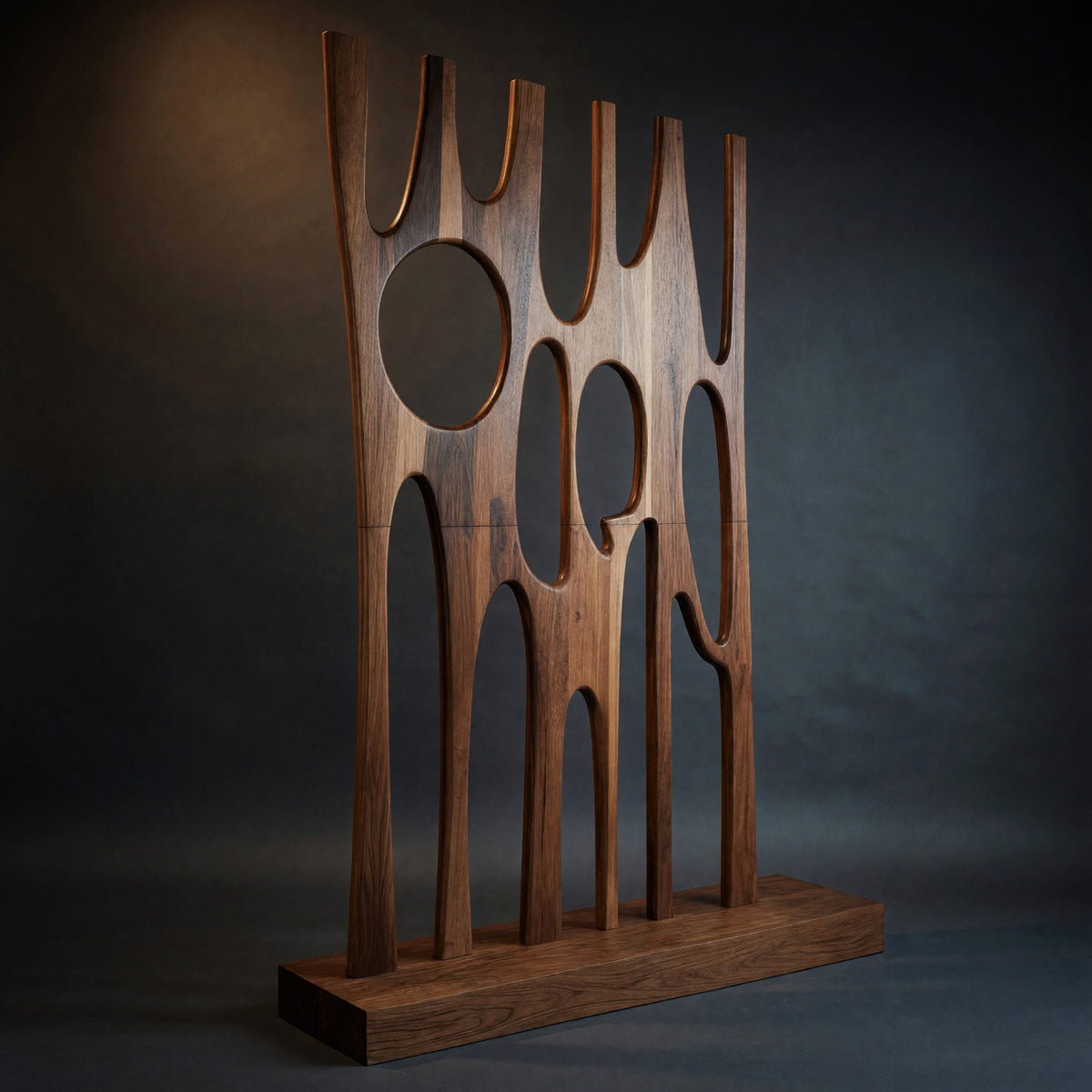 Solid Wood Room Divider Sculptural With Artistic Carved Bedroom