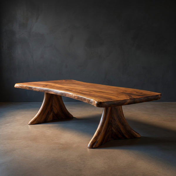 Scandinavian Natural Edge Dining Table For Casual Dining Space