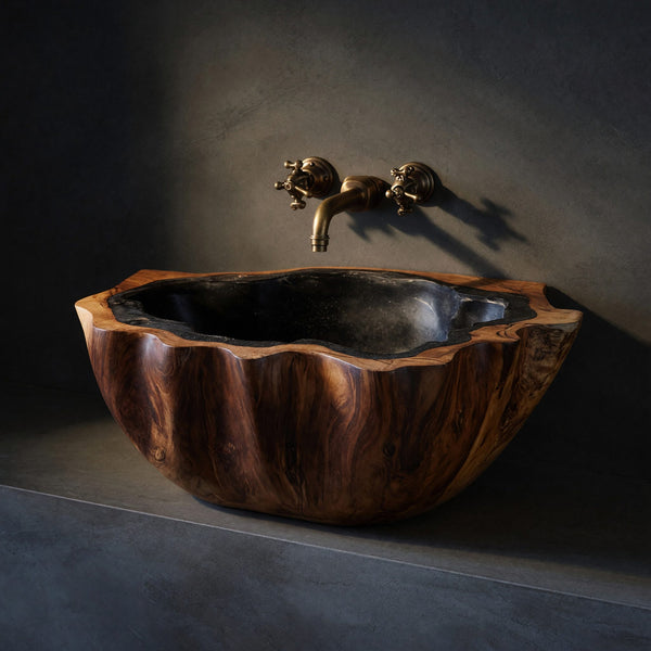 Solid Wood Sink Vanity Solid Clean Bathroom