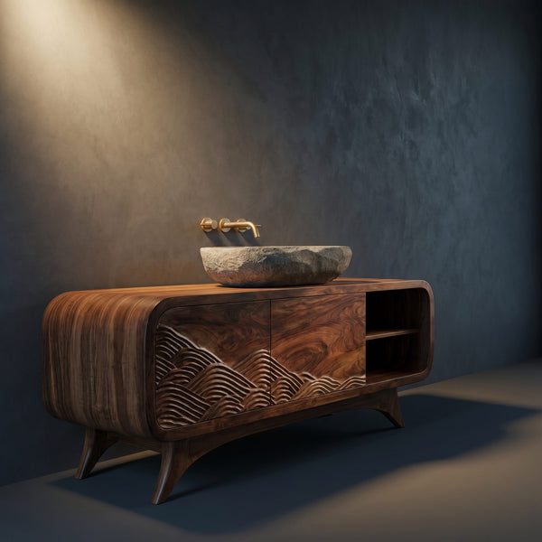 Solid Wood Bathroom Vanity, No. 77
