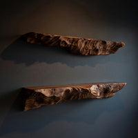 Solid Wood Natural Wood Floating Shelves Artistic Sculptural Shelf Living Room
