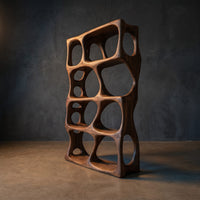 Contemporary Handcrafted Bookcase Display Organizer For Study Room