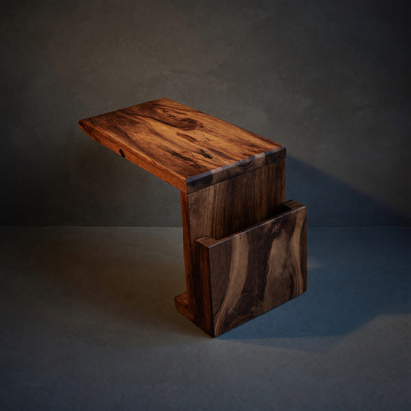 Solid Wood Sofa Arm Table Handcrafted Armrest Living Room