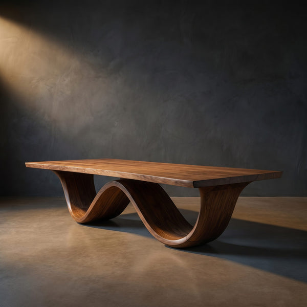Minimalist Slab Dining Table For Compact Dining Area