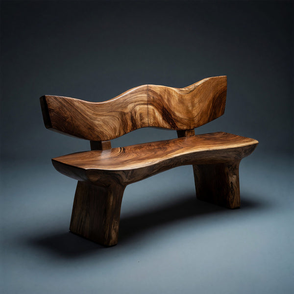 Solid Wood Outdoor Garden Bench Live Edge Entryway Natural Home Interiors