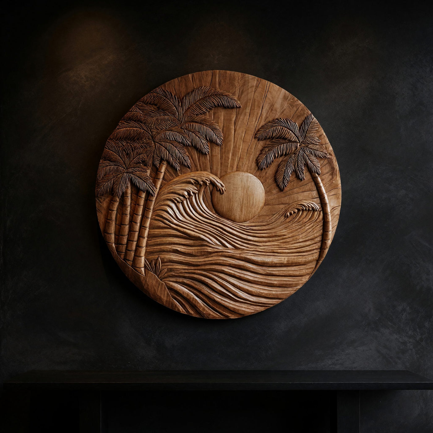 Where the Sun Sits Down in the Surf, Round Wall Relief