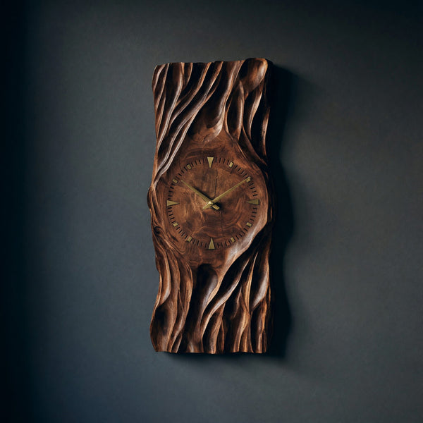 Solid Wood Clock Minimal Wall Living Room