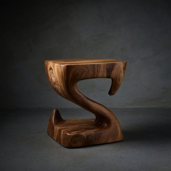 Modern Sculptural S Shaped Side Table For Living Room