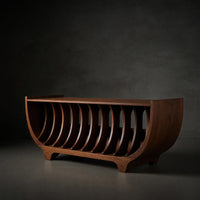 Solid Wood Record Player Stand Vinyl Storage Apartment Interior Space