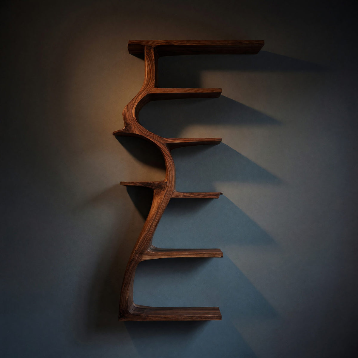 Solid Wood Wall Mounted Shelf Tree With Branches Living Room