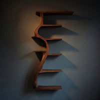 Solid Wood Wall Mounted Shelf Tree With Branches Living Room