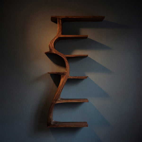 Solid Wood Wall Mounted Shelf Tree With Branches Living Room