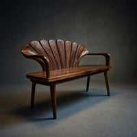 Solid Wood Outdoor Garden Bench Handcrafted Entryway Hallway Seating