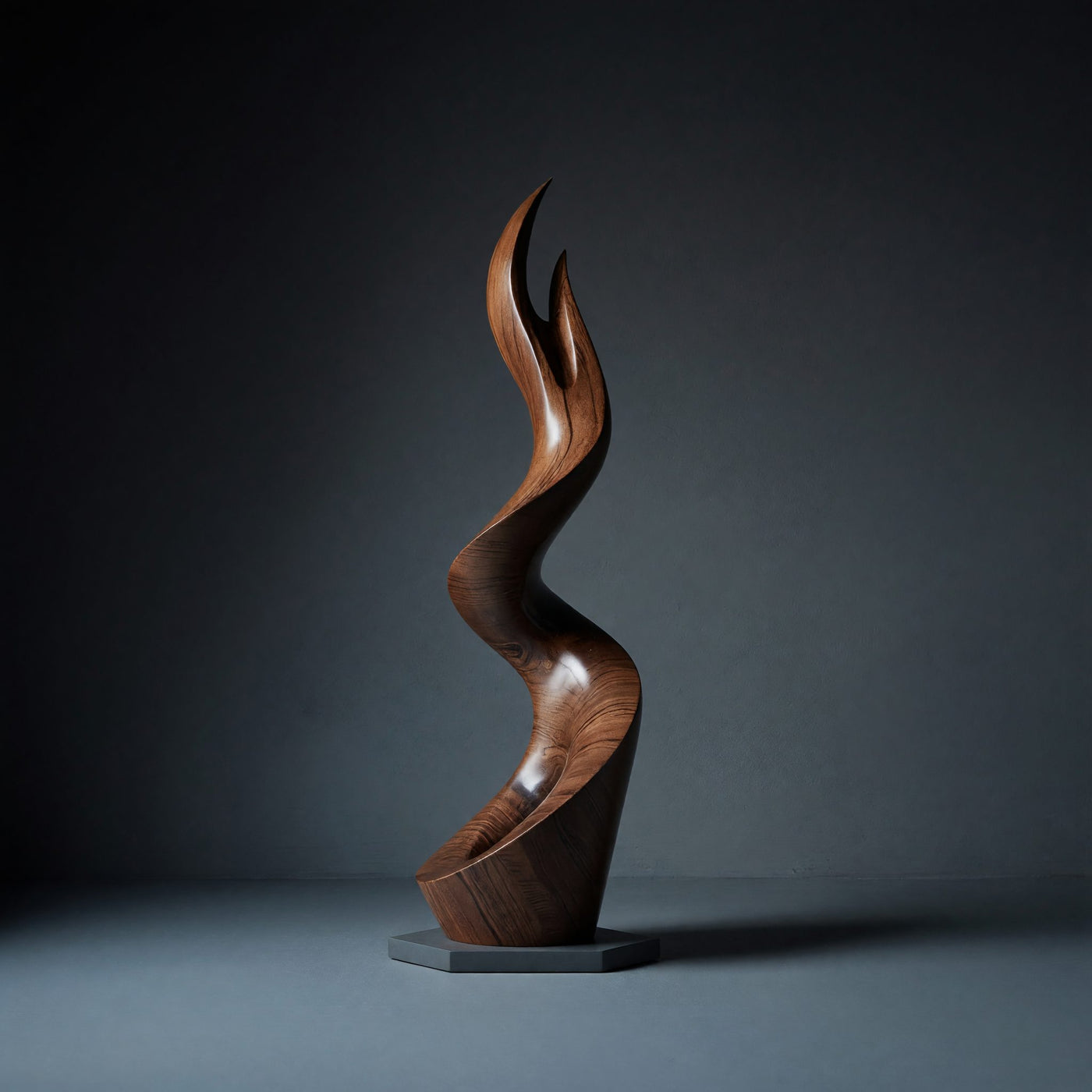 Solid Wood Sculpture Wall Art Mid Century Abstract Furniture