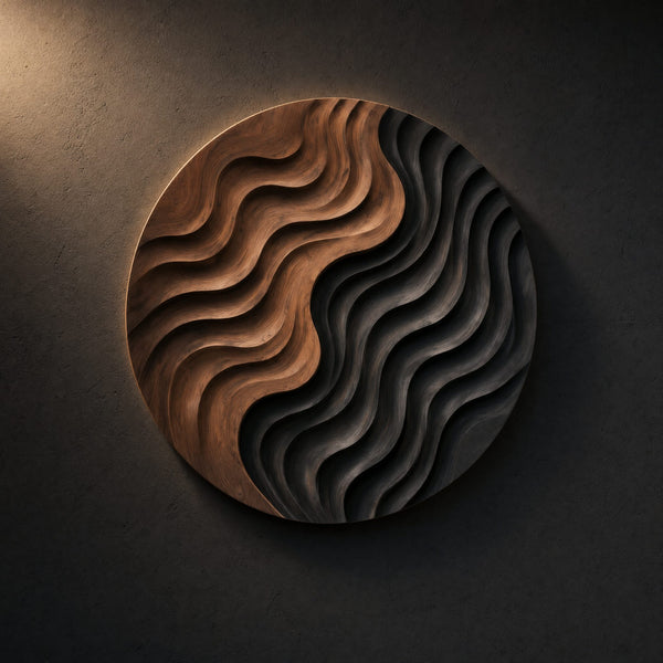 Modern Organic Wall Sculpture For Breakfast Nook Interior