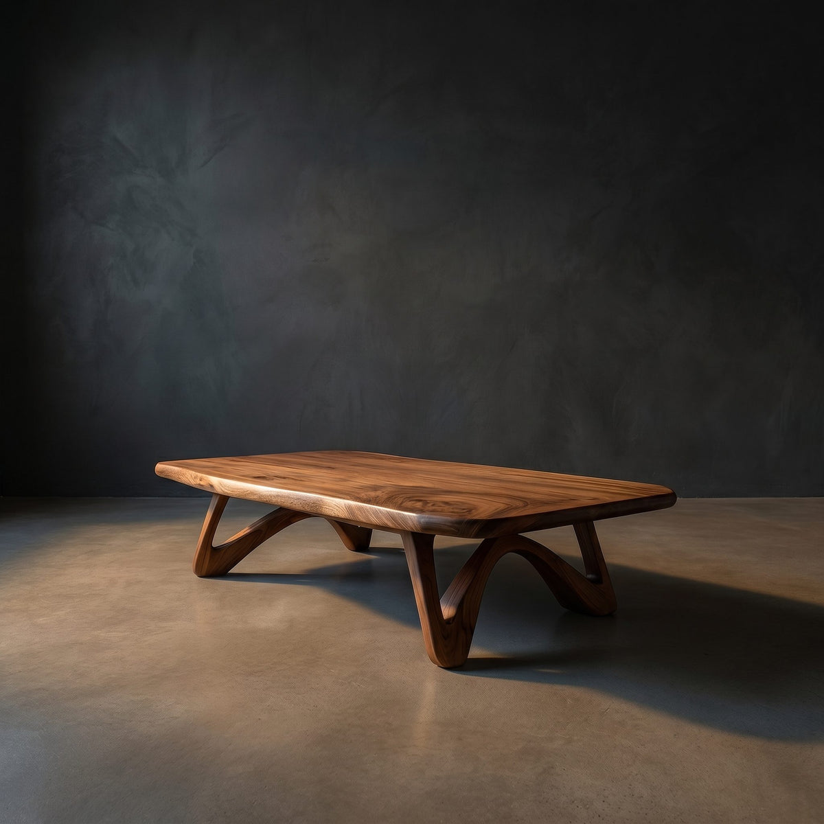 Minimalist Curved Coffee Table For Modern Home