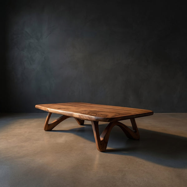 Minimalist Curved Coffee Table For Modern Home