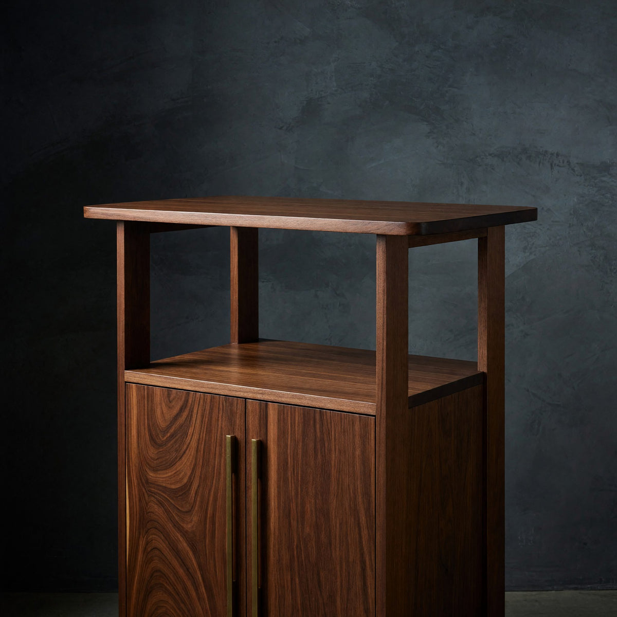 Solid Wood Bar Table Outdoor With Cabinet Patio Poolside
