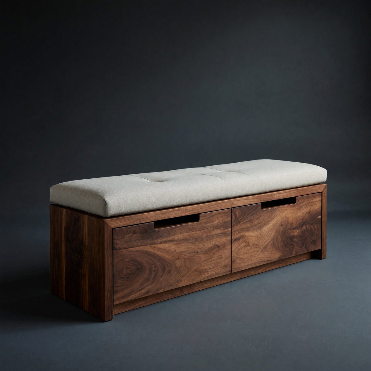 Solid Wood Entryway Storage Bench Minimalist Functional Design