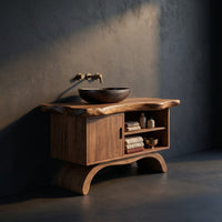 Solid Wood Bathroom Vanity Double Sink Master