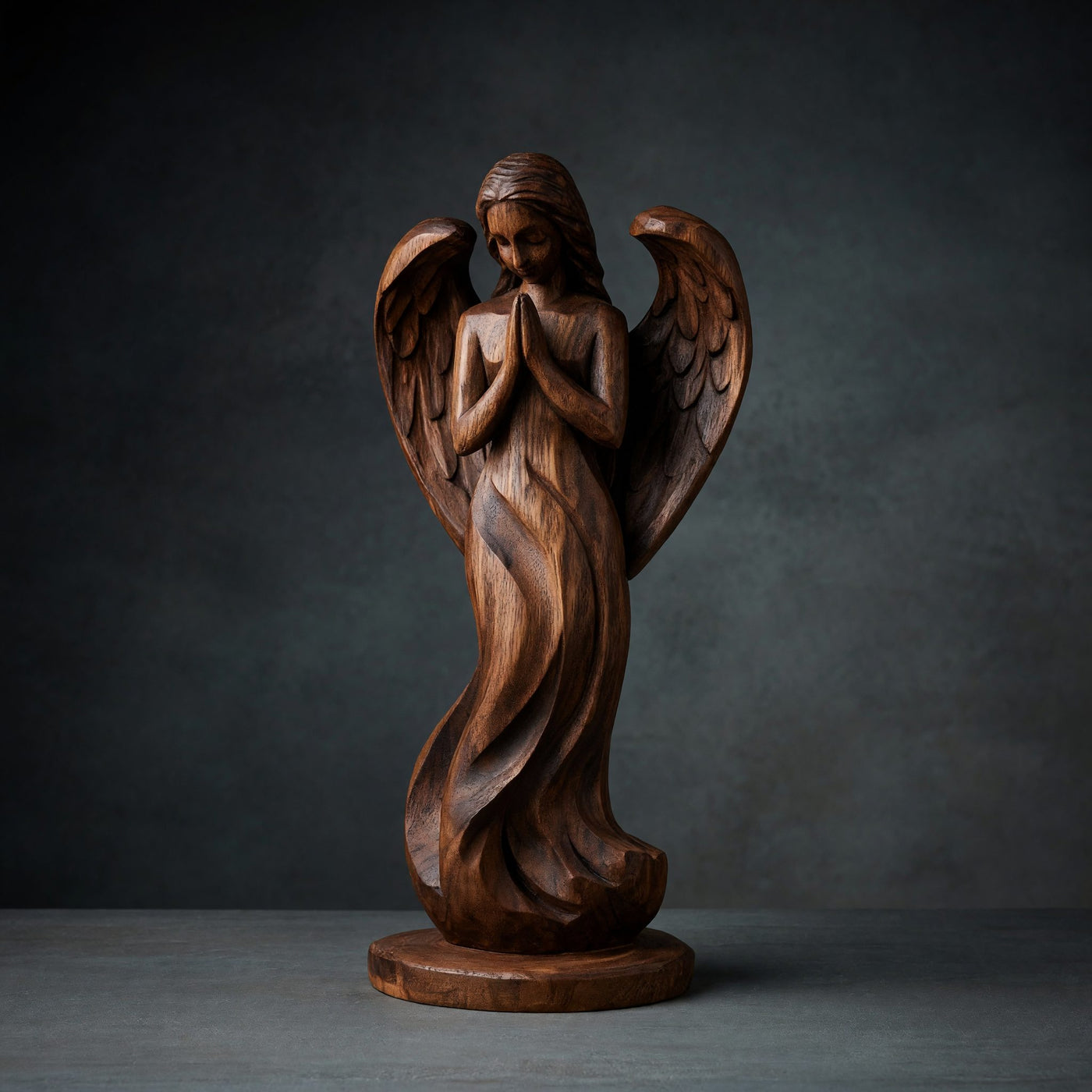 Solid Wood Sculpture Wall Art Rustic Abstract Furniture Centerpiece