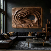 Spiral Wave Wall Art for a Wide Living Room Wall — view 1