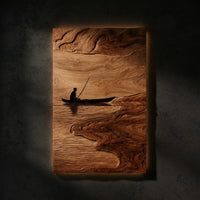 Lone Angler Wall Art for a Quiet Reading Corner — view 1