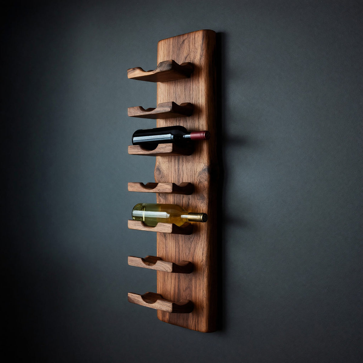 Solid Wood Wine Rack Vertical Wall Mounted Dining Home Bar